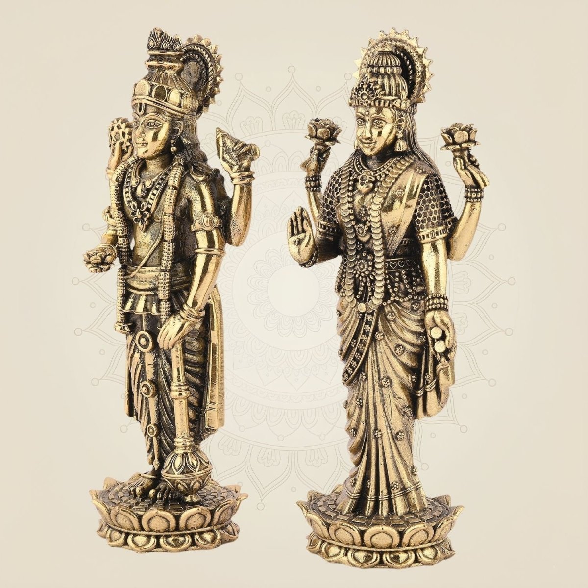 Brass Lakshmi Vishnu Idol