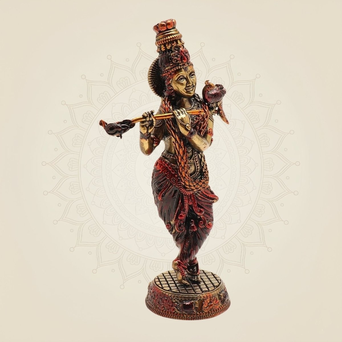 Krishna peacock idol