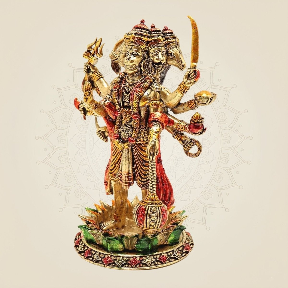 Powerful Ten-Armed Hanuman idol