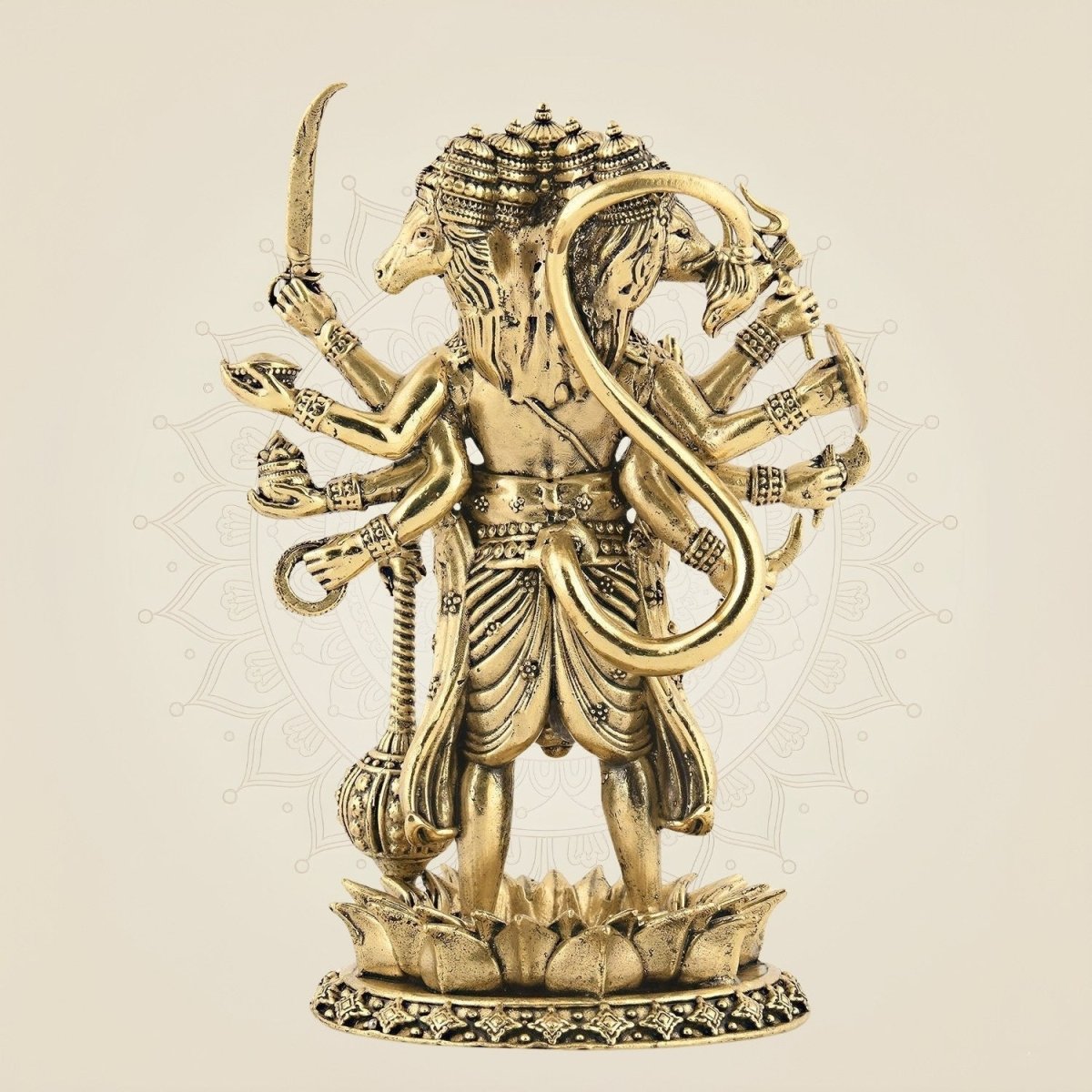 Standing brass deity