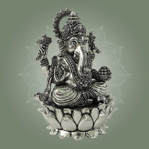 Brass Chaturbhuja Ganesha Statue
