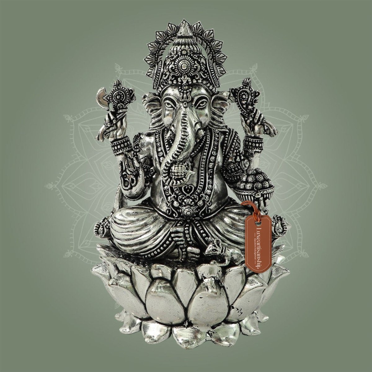 Brass Chaturbhuja Ganesha Statue
