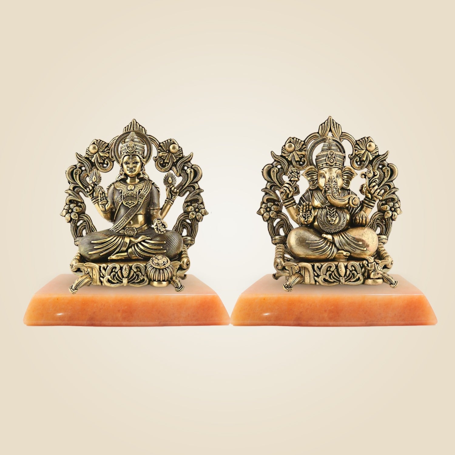 Brass lakshmi Ganesh Idol