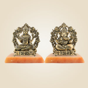 Brass lakshmi Ganesh Idol
