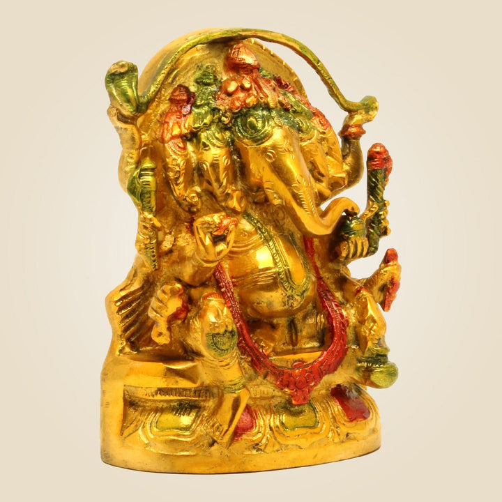 Brass Panchmukhi Ganesha