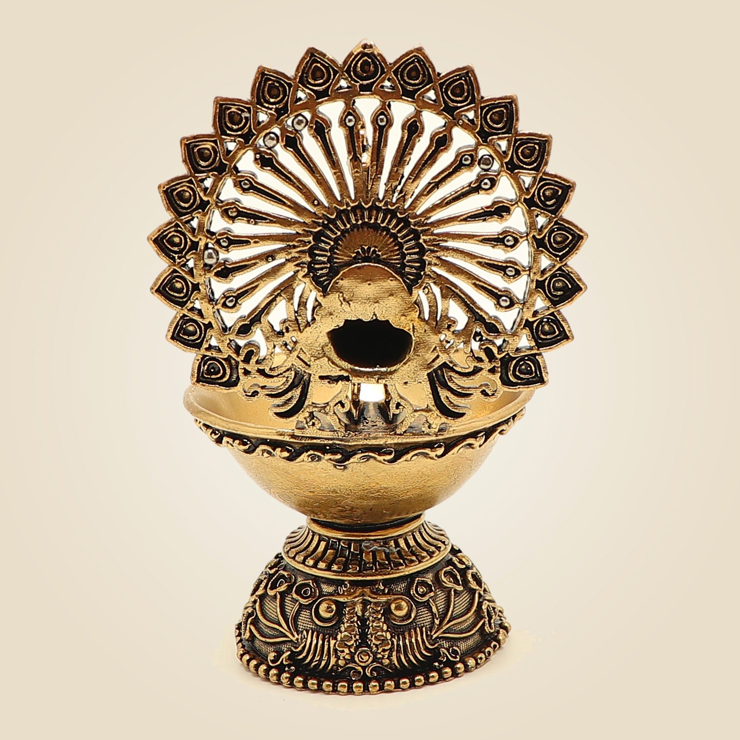 Brass Peacock Diya