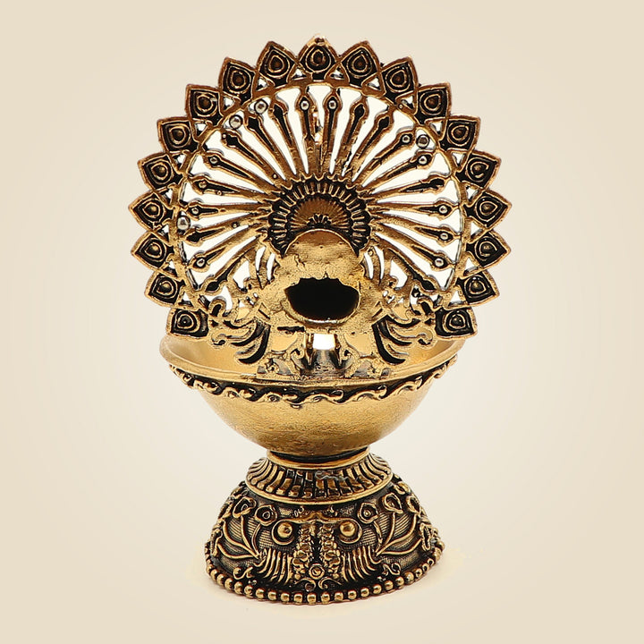 Brass Peacock Diya