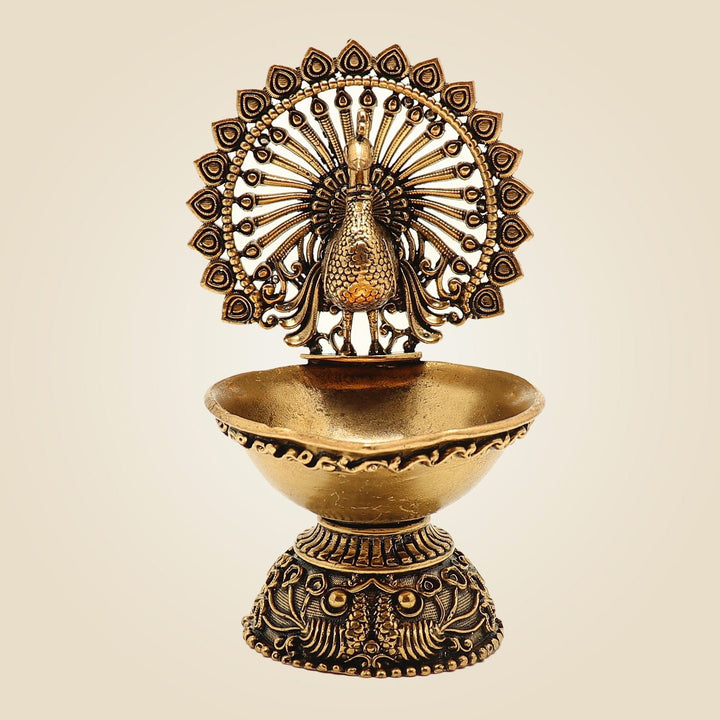 Brass Peacock Diya