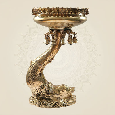 Brass Fish Urli - Amazing Handcrafted Art Large Size Decorative Bowl 23