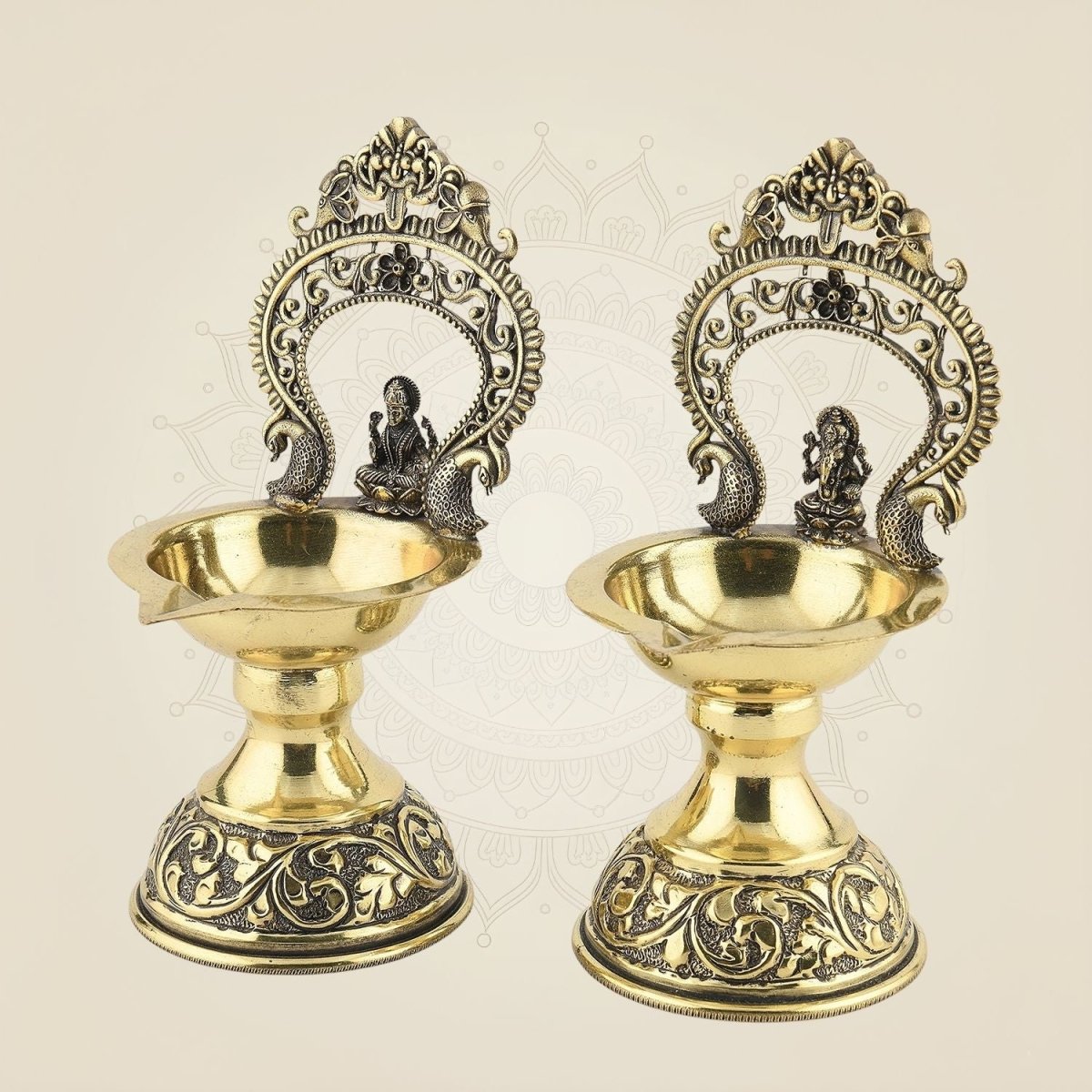 Superfine Gajalakshmi Oil Lamp