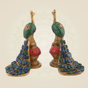 Brass Peacock Pair Set for Home