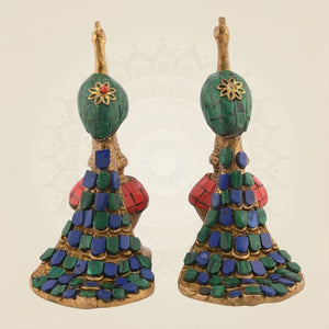 5.5" Brass Peacock Pair – Handcrafted Stone - Finish Decor
