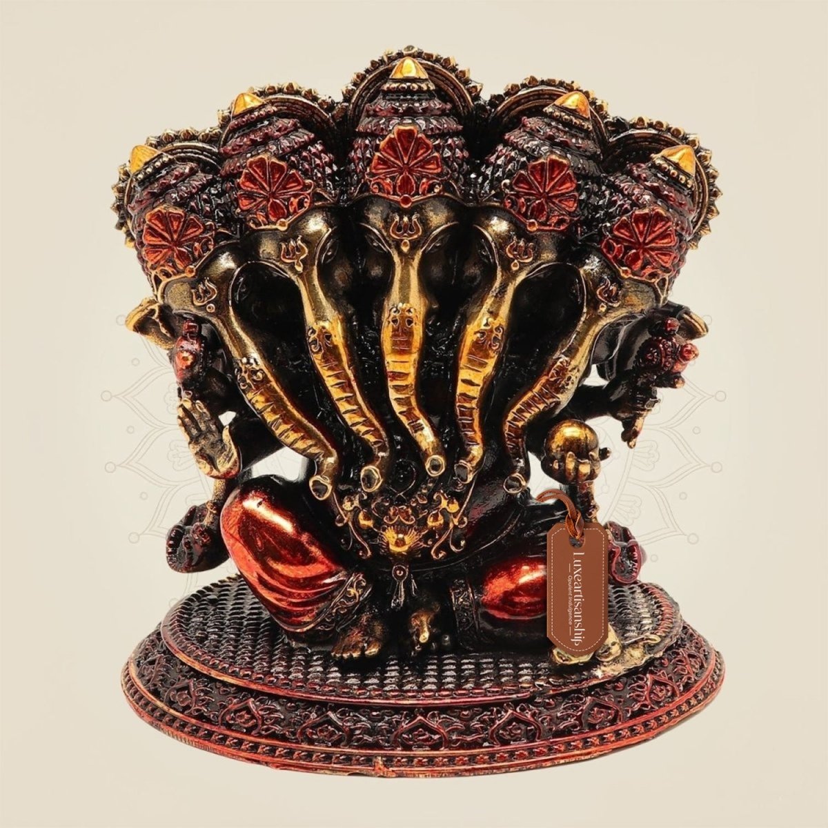 Panchmukhi Ganesha Brass sculpture