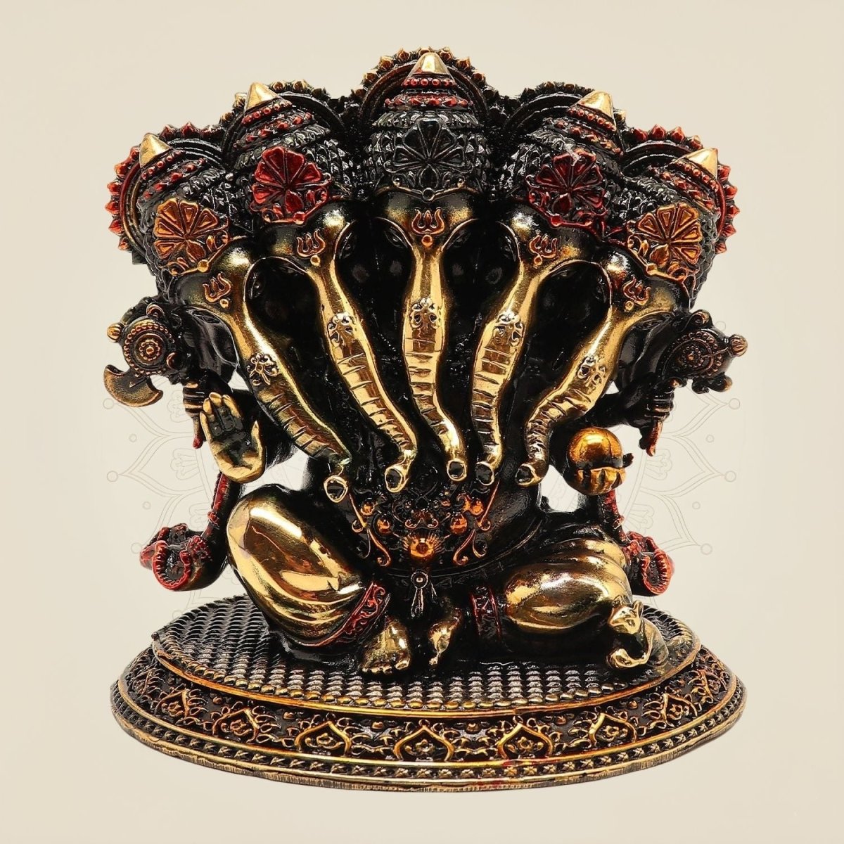 Panchmukhi Ganesha Brass Statue