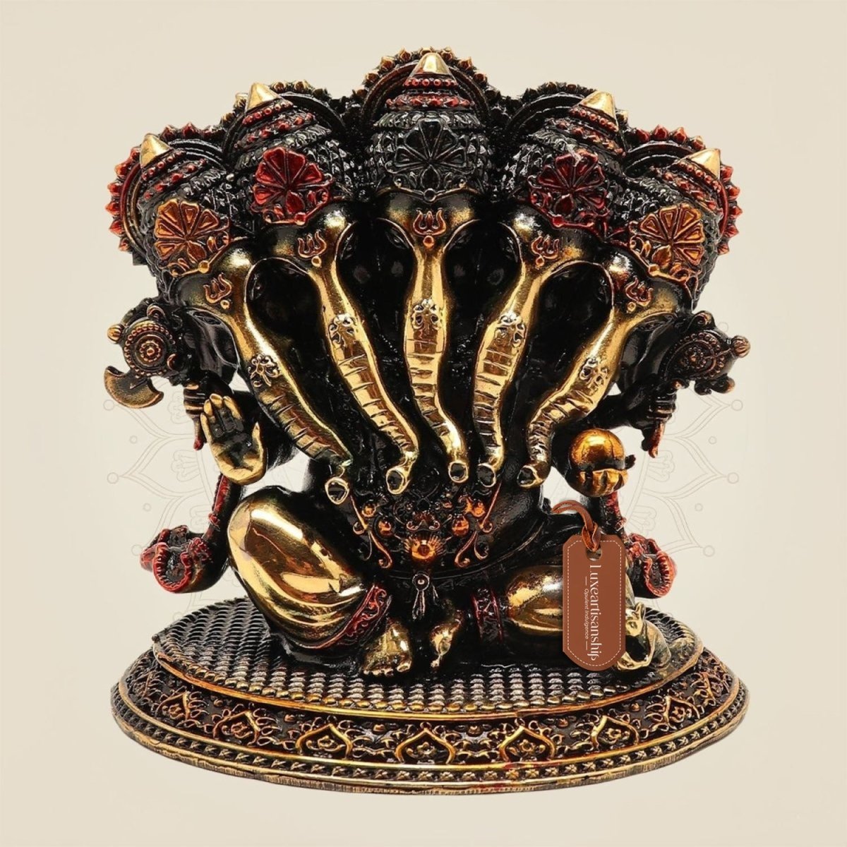 Panchmukhi Ganesha Brass Statue