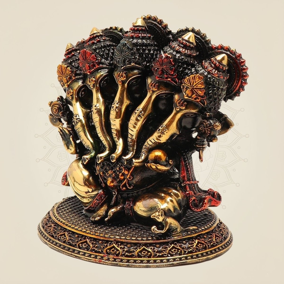 Panchmukhi Ganesha Brass sculpture