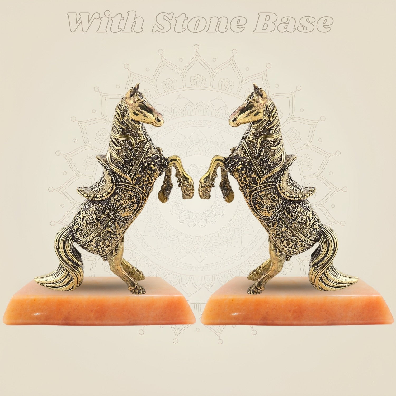 5.5" Standing Horse on gemstone base