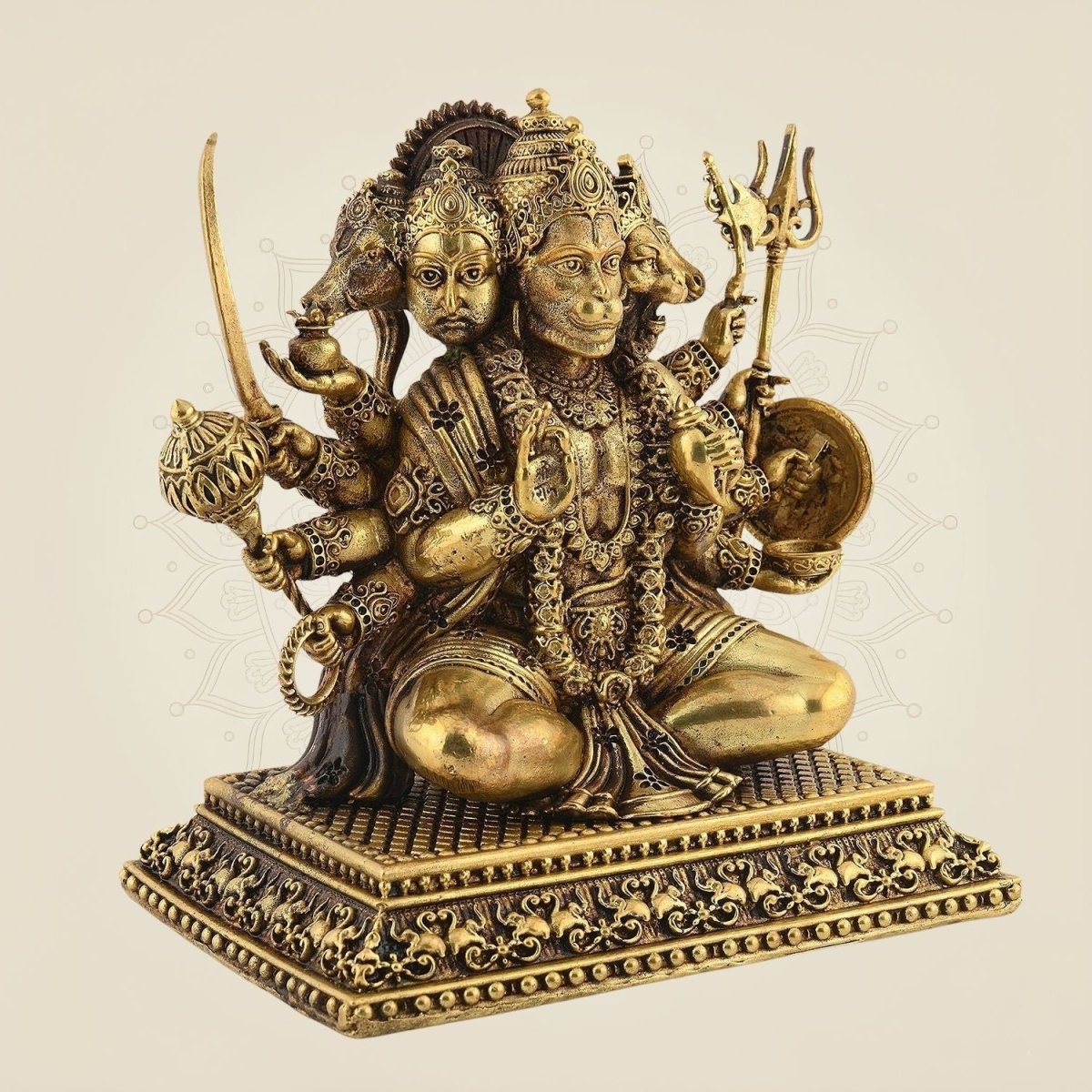 Panchmukhi Hanuman Brass Idol