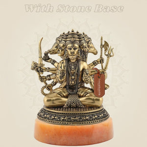 Brass Hanuman with Gemstone Base