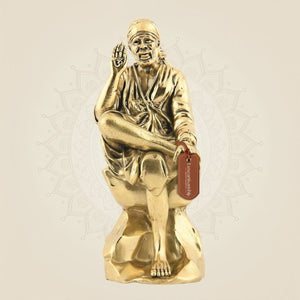 6" Brass Sai Baba Idol