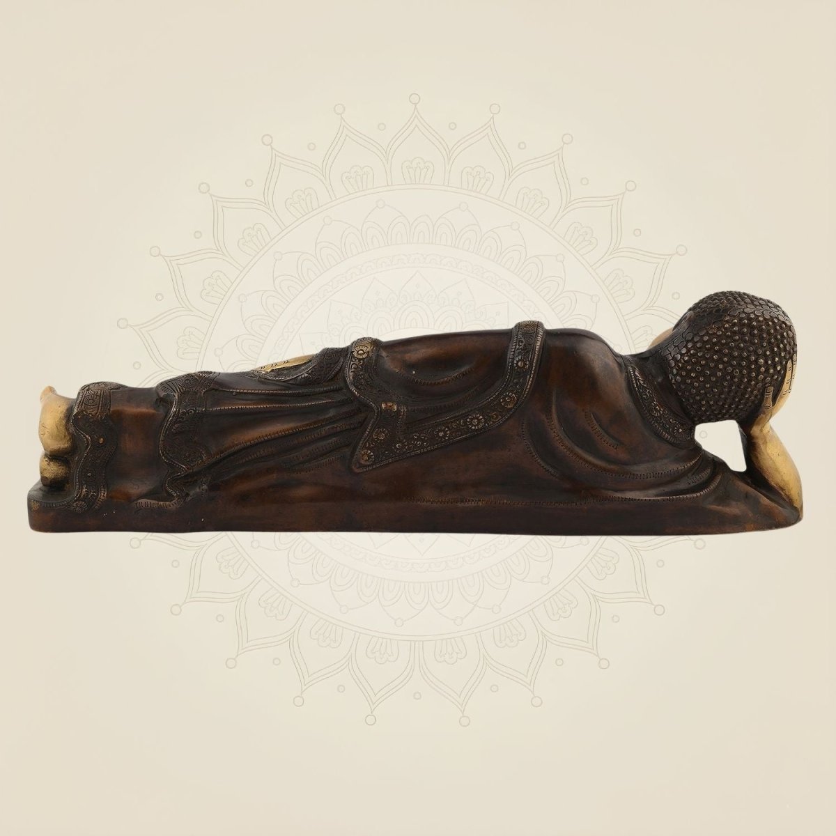 Reclining Buddha Brass Statue