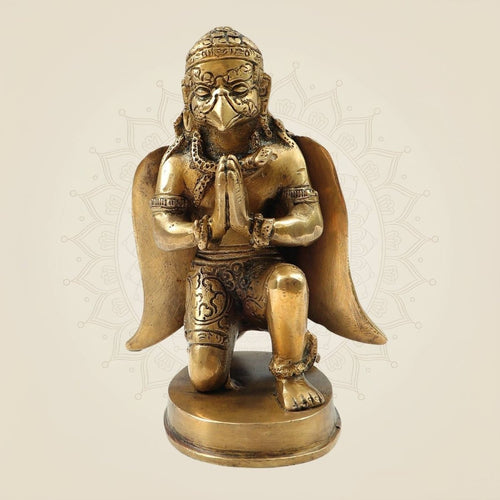 6" Sacred Brass Garuda Vahan Idol for Puja, Temple & Home Decoration