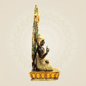 Buddha Enlightenment figurine on Lotus Base