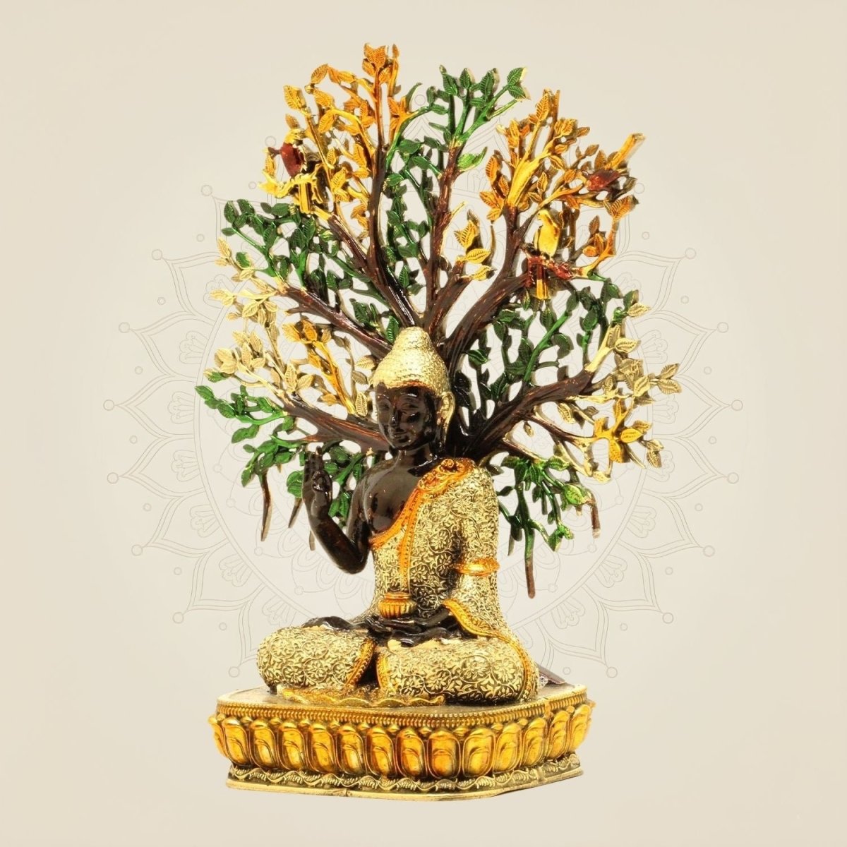 6.5 inch Buddha Statue under tree