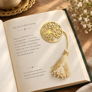 Premium Brass Kalpavriksha Bookmark with Tree Motif Elegant Keepsake for Readers