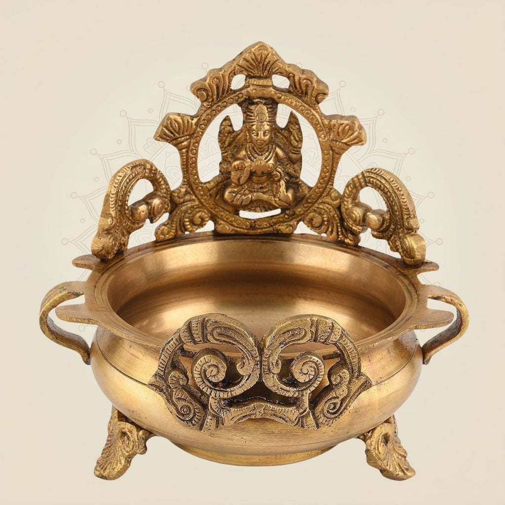 Brass Urli Bowl with Mata – Decorative Urli for Home