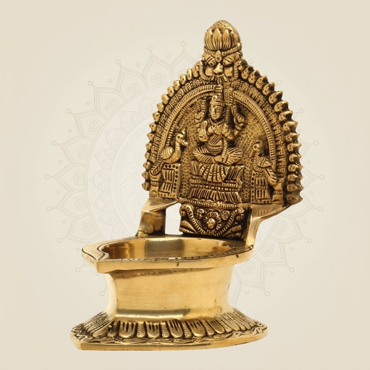 Brass Lakshmi Deepam - Oil Diya Decor - Luxeartisanship