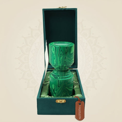 7 inch Green Marble Candle Holder – Decorative Accent for Refined Home Décor