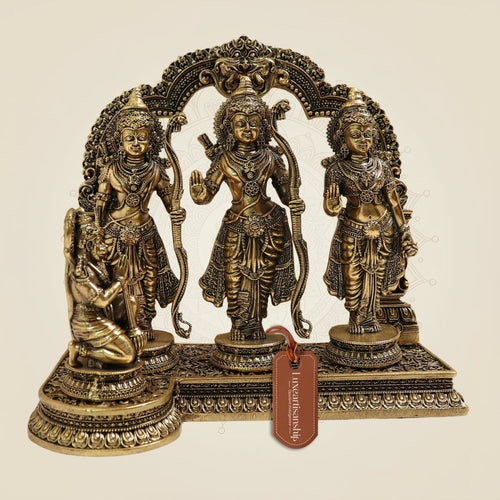 7" Superfine Ram Darbar Brass Idol for Home Temple & Spiritual Decor