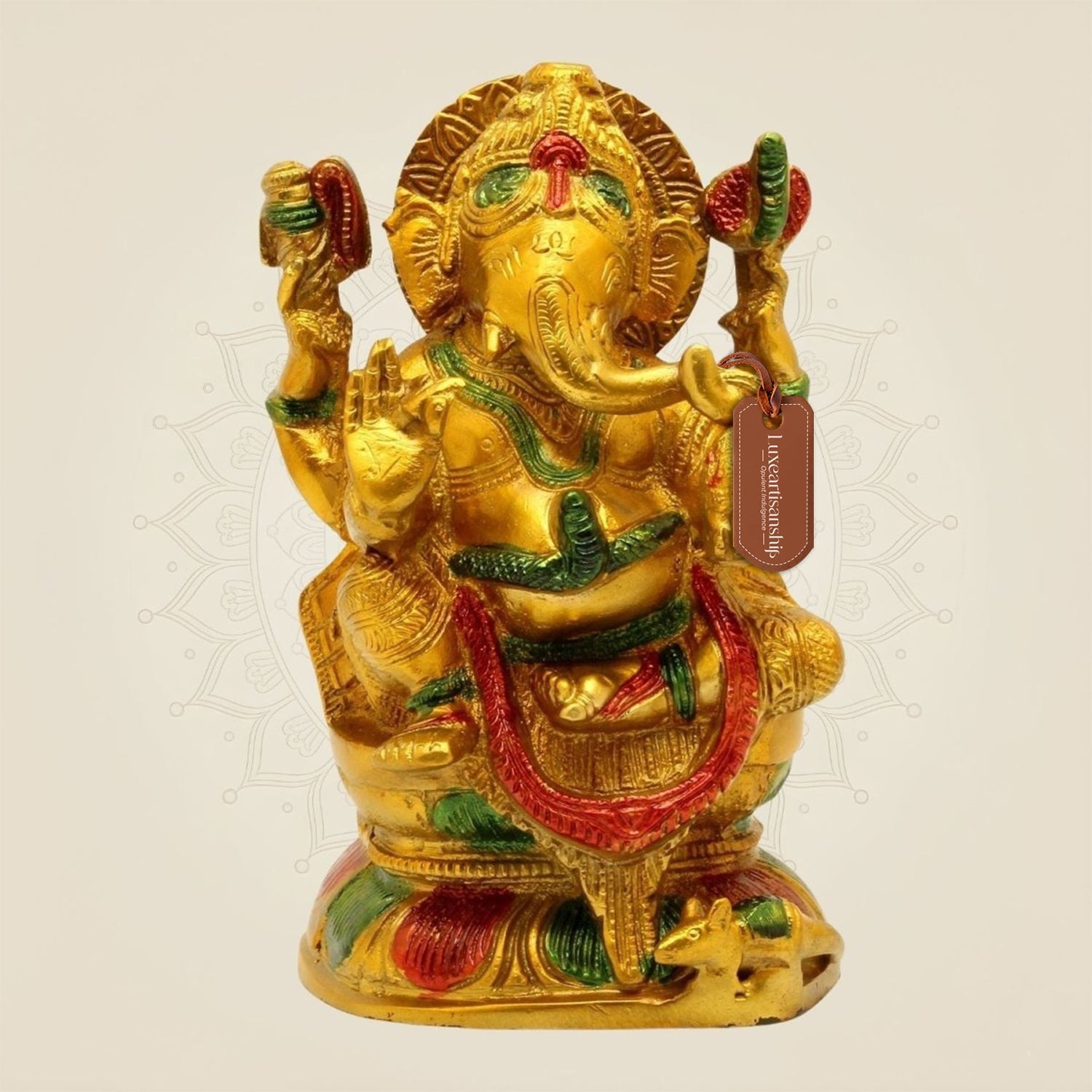 Hand - Painted Brass Ganesha Idol – Luxeartisanship