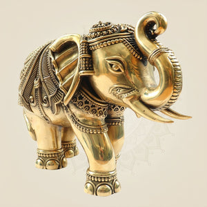 Brass Elephant Murti