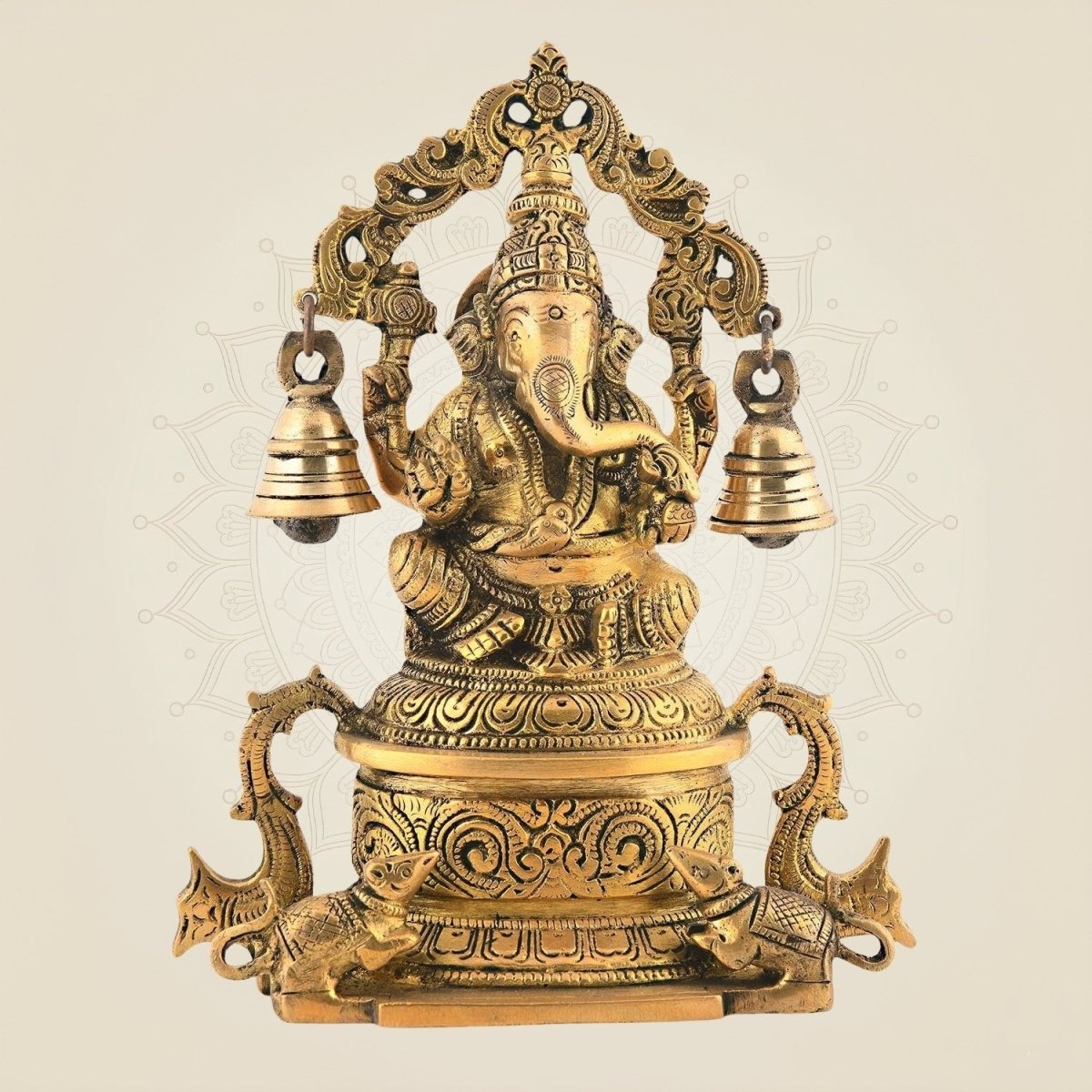 7.75" Brass Lord Ganesha Idol