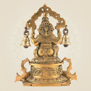 7.75" Brass Lord Ganesha Statue - Luxeartisanship