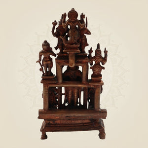 7.75" Copper Dashavatara Vishnu Idol – Handcrafted Statue with Tirupati Balaji at Center - Luxeartisanship