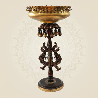 Brass Urli on Decorative Stand 24.25