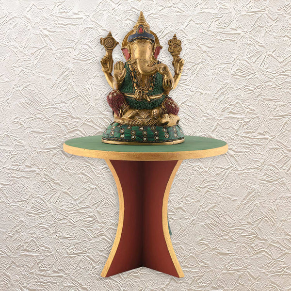 Ganesh Idol on Designer Table Top 9.5"• Elegant Ethnic Decor & Auspicious Gift