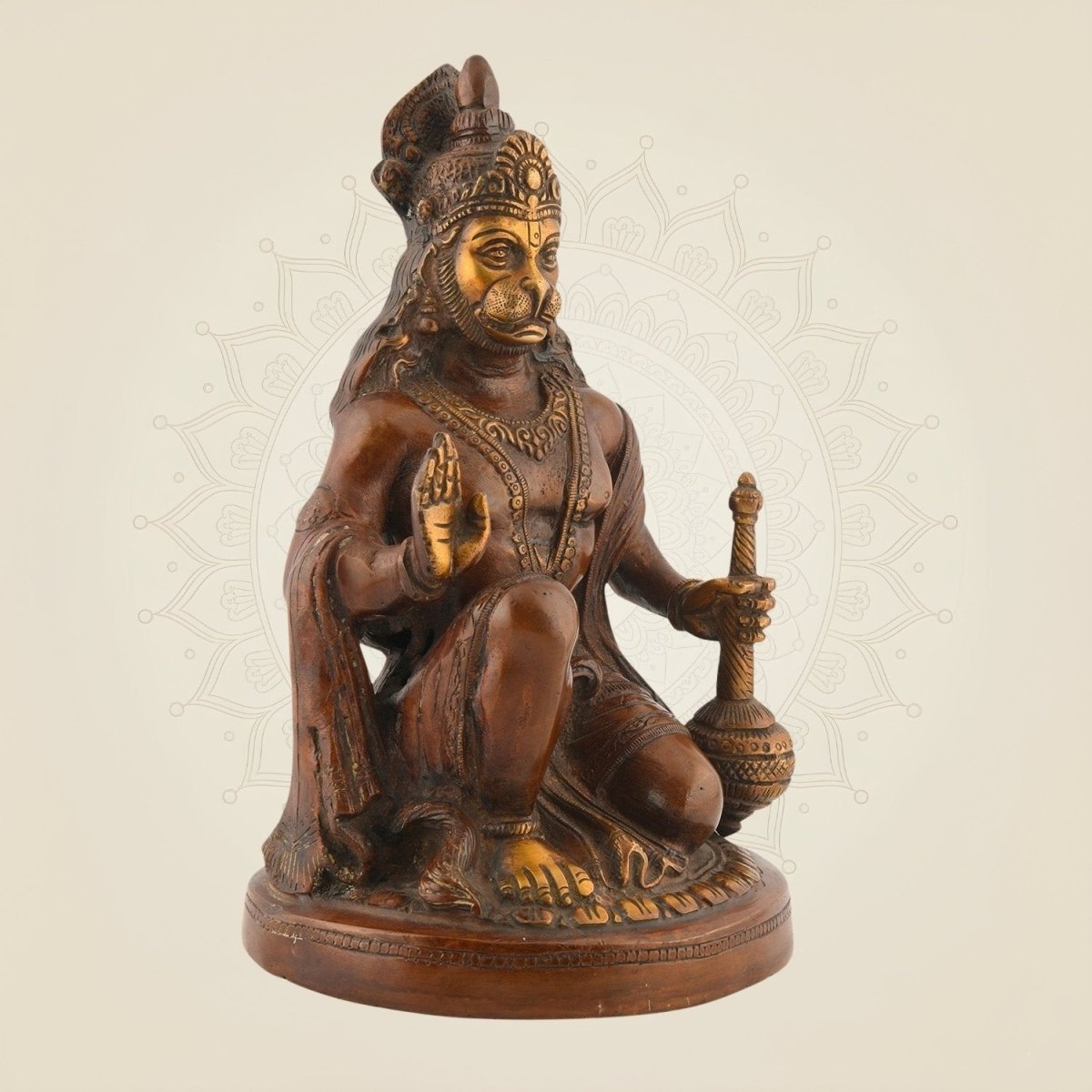 Brass Hanuman Murti – Blessing Bajrangbali Statue - Luxeartisanship