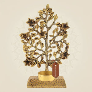Pure Brass Tree of Life with Diya