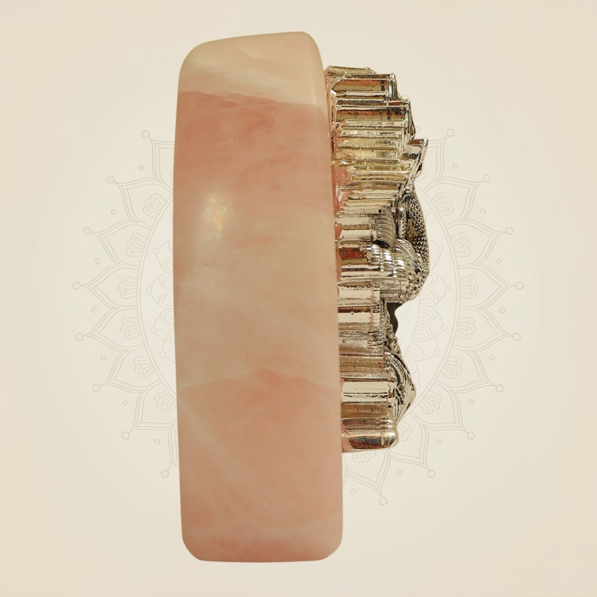 999 Pure Silver Plated Lord Krishna Idol with Flute on Pink Stone base - Luxeartisanship
