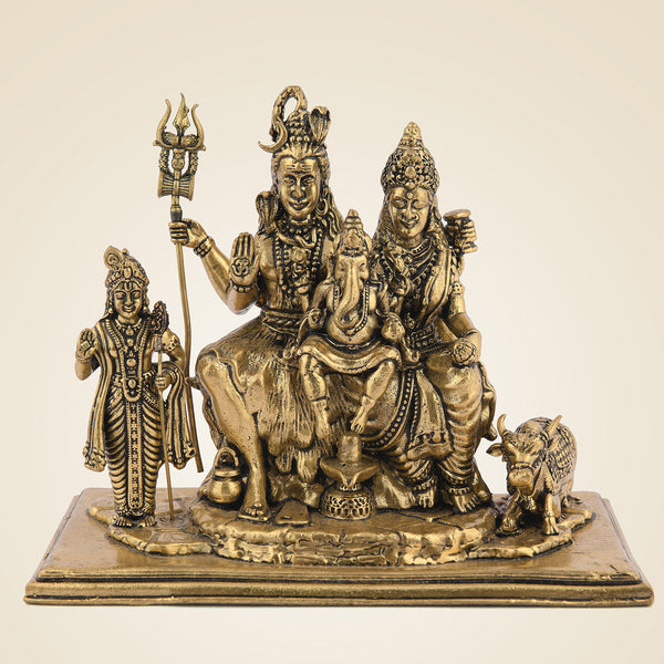 Pure Brass Shiv Parivaar