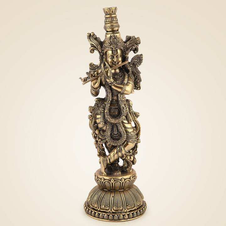 Brass Krishna Statue