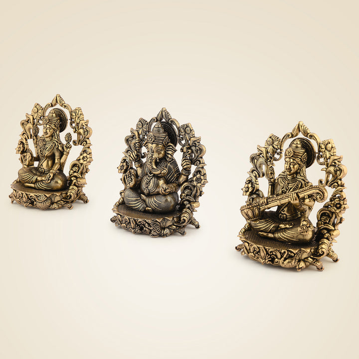 Pure Brass Laxmi Ganesh Saraswati