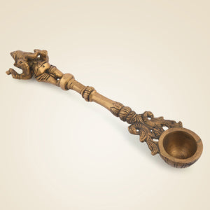 Pure Brass Ganesha Pooja Spoon  