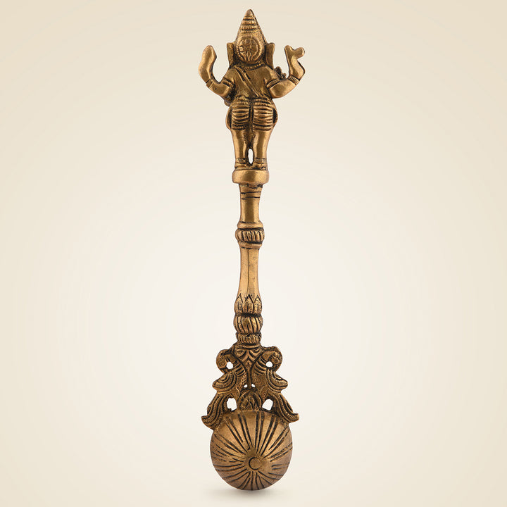 Pure Brass Ganesha Pooja Spoon