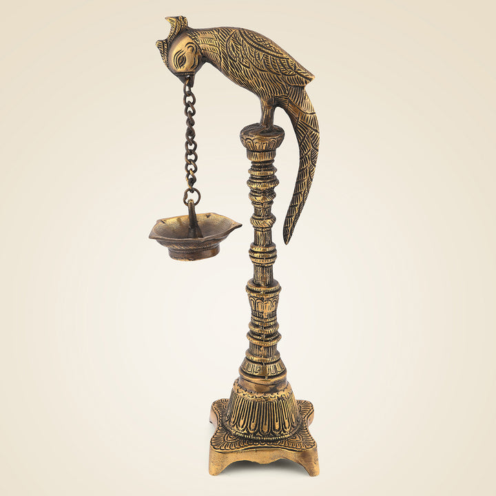 Pure Brass Peacock Lamp 