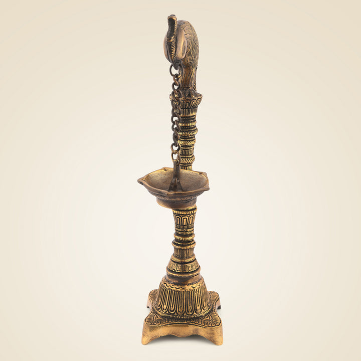 Pure Brass Peacock Lamp